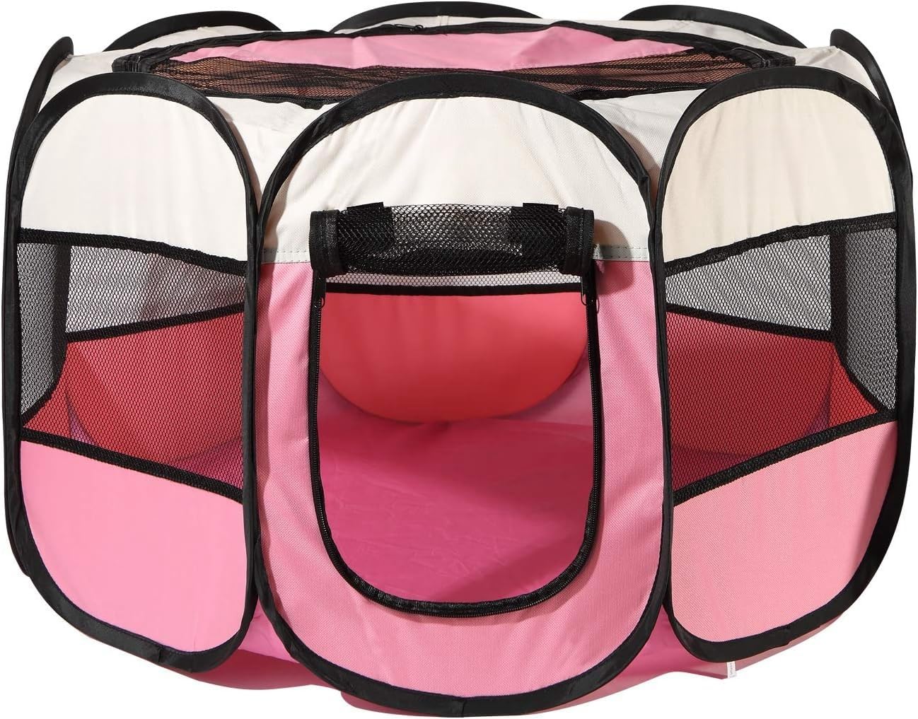 Portable Pet Playpen,Dog Playpen Foldable,Puppy Pet Playpen Indoor for Medium Dogs Pet Exercise Pen Tents Dog House Playground for Puppy Dog/Cat Indoor Outdoor Travel Camping Use (S(29"×29"×17"))
