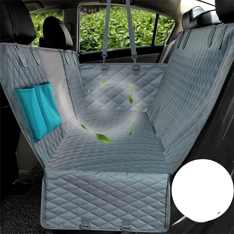 Grey Waterproof Quilted Dog Car Mat
