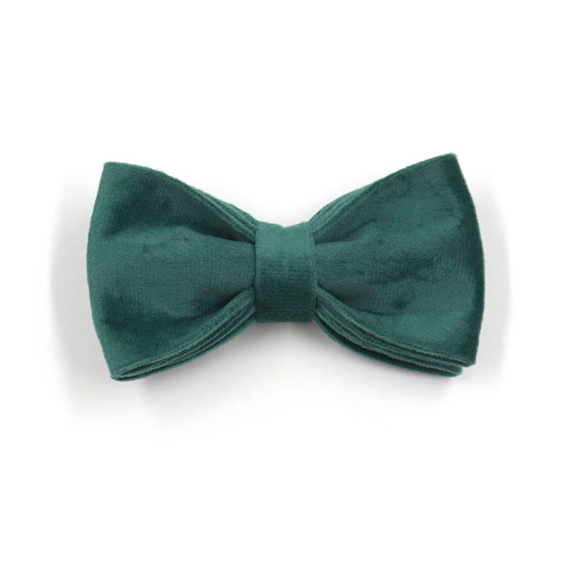 Green Velvet Dog Collar and Leash Set