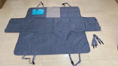 Grey Waterproof Quilted Dog Car Mat