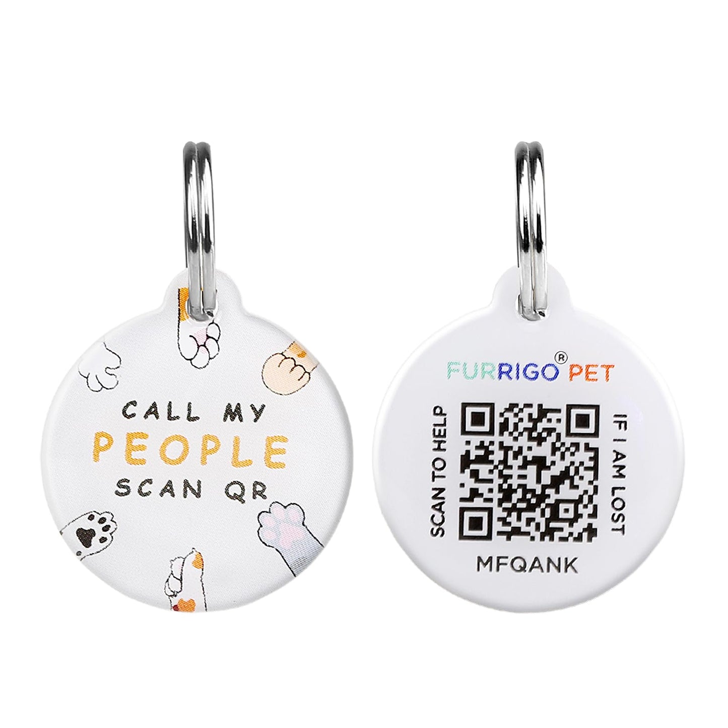 Furrigo Cat QR Code Name Tag Pet Id Tag ‎0.98 * 0.98
