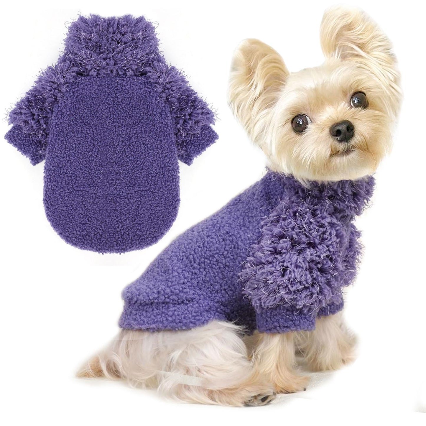 Pullover Dog Sweaters for Small Dogs Girl Boy Warm Fleece Dog Sweater Soft Dog Jacket Lightweight T-Shirt Pet Clothes Dog Coats for Small Dogs Chihuahua Clothes Cat Sweater