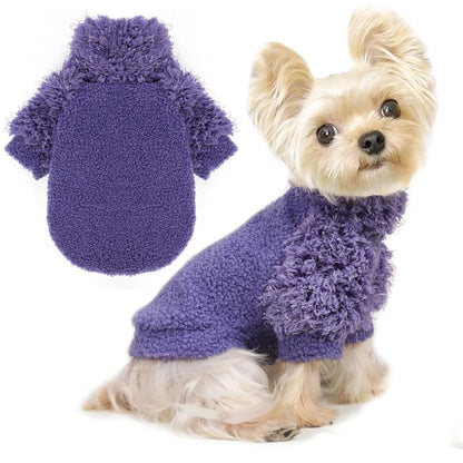 Pullover Dog Sweaters for Small Dogs Girl Boy Warm Fleece Dog Sweater Soft Dog Jacket Lightweight T-Shirt Pet Clothes Dog Coats for Small Dogs Chihuahua Clothes Cat Sweater
