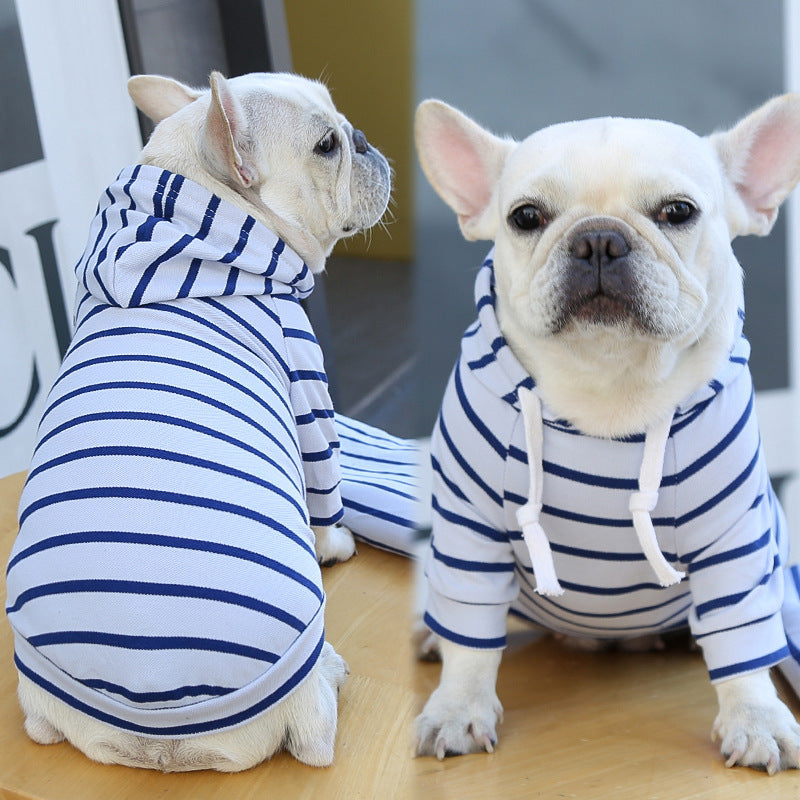 Striped Hoodie Clothes for Dogs and Cats