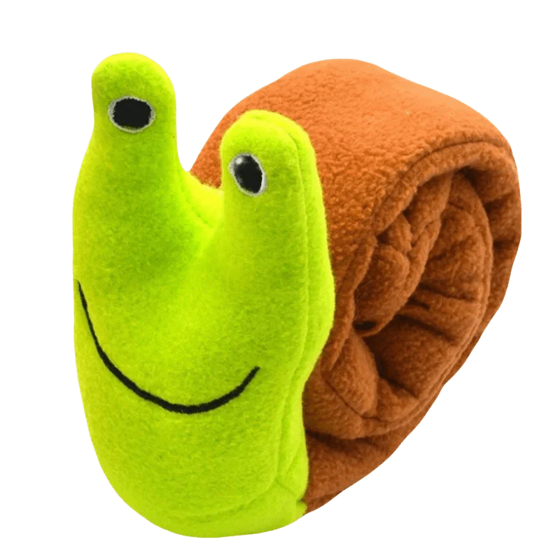 Interactive Snail Dog Puzzle Feeder | Hide Treats and Squeak Toy
