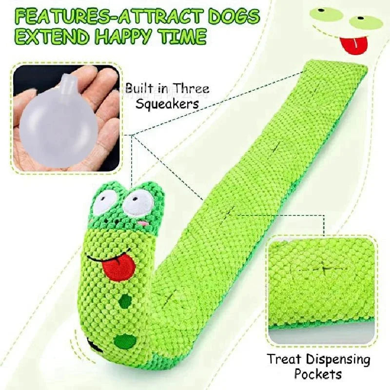 Interactive Snail Dog Puzzle Feeder | Hide Treats and Squeak Toy