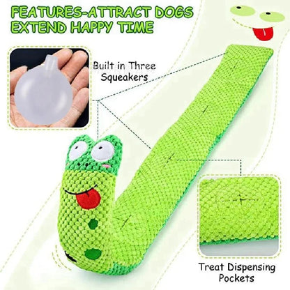 Interactive Snail Dog Puzzle Feeder | Hide Treats and Squeak Toy