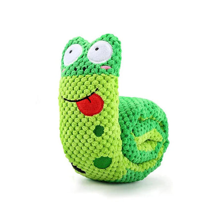 Interactive Snail Dog Puzzle Feeder | Hide Treats and Squeak Toy