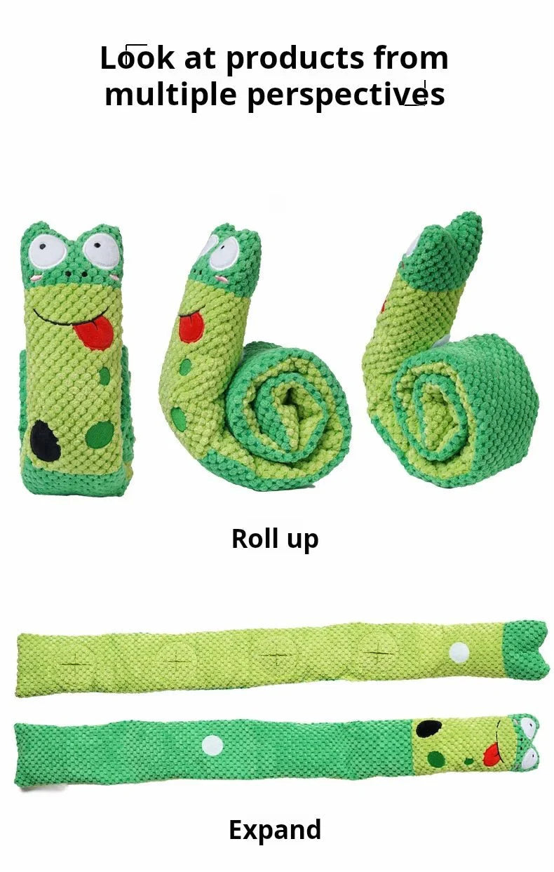 Interactive Snail Dog Puzzle Feeder | Hide Treats and Squeak Toy