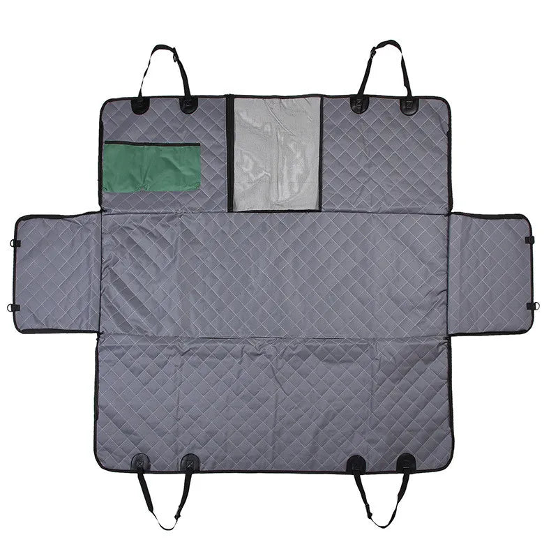 Grey Waterproof Quilted Dog Car Mat