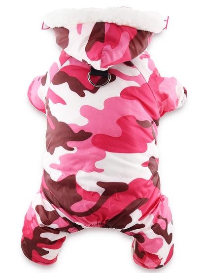 4 Legs Small Puppy Dog Coats Fleece Dog Hoodies Pet Dogs Jumpsuit Sweatshirt Dog Outfit Winter Clothes Puppy Hoodie for Small Medium Dogs Cats Apparel